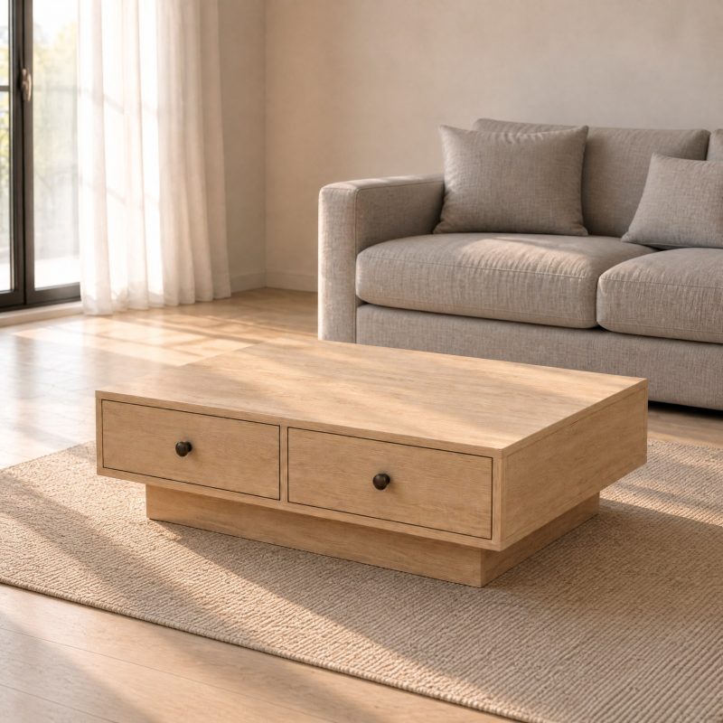 Table basse avec tiroir Perigord