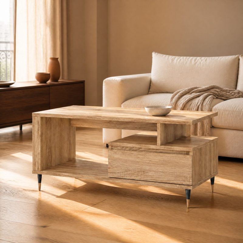 Table basse bois clair Sologne