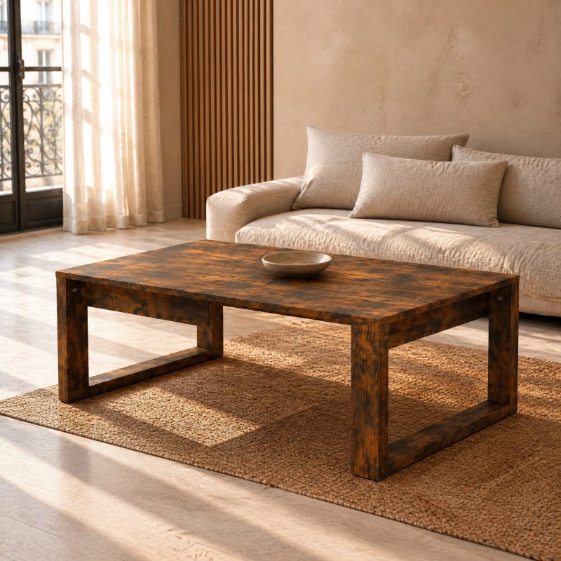 Table basse bois foncé Jura