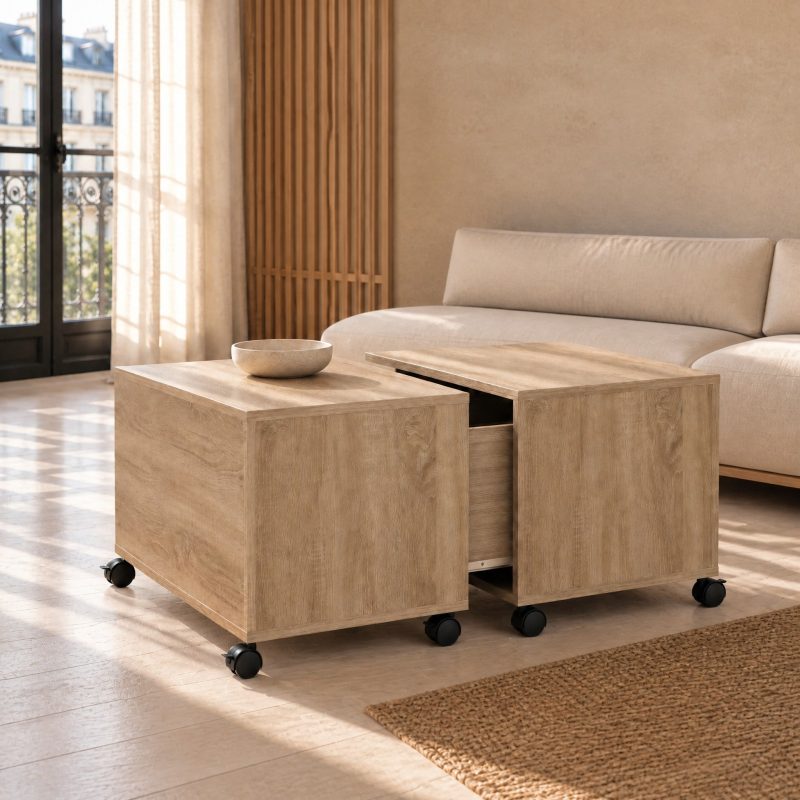 Table basse chêne clair Landes