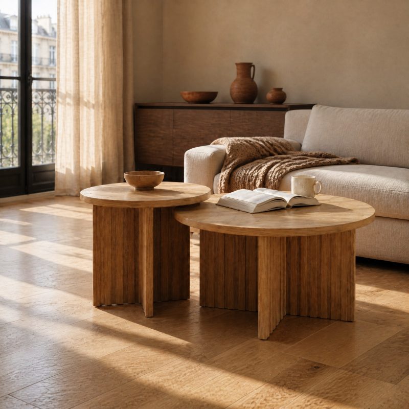 Table basse gigogne bois Duo