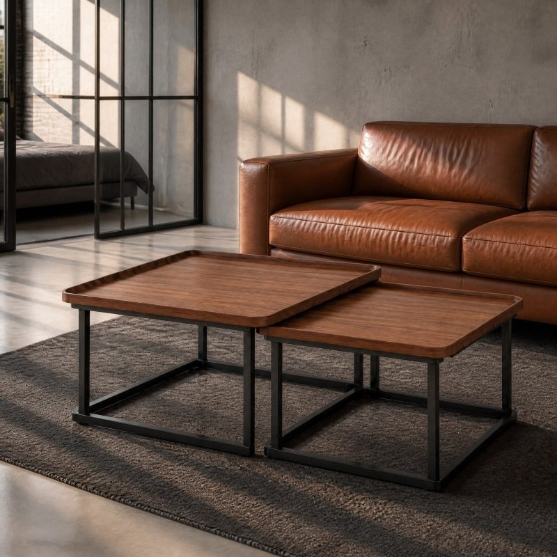 Table basse gigogne carrée Tandem