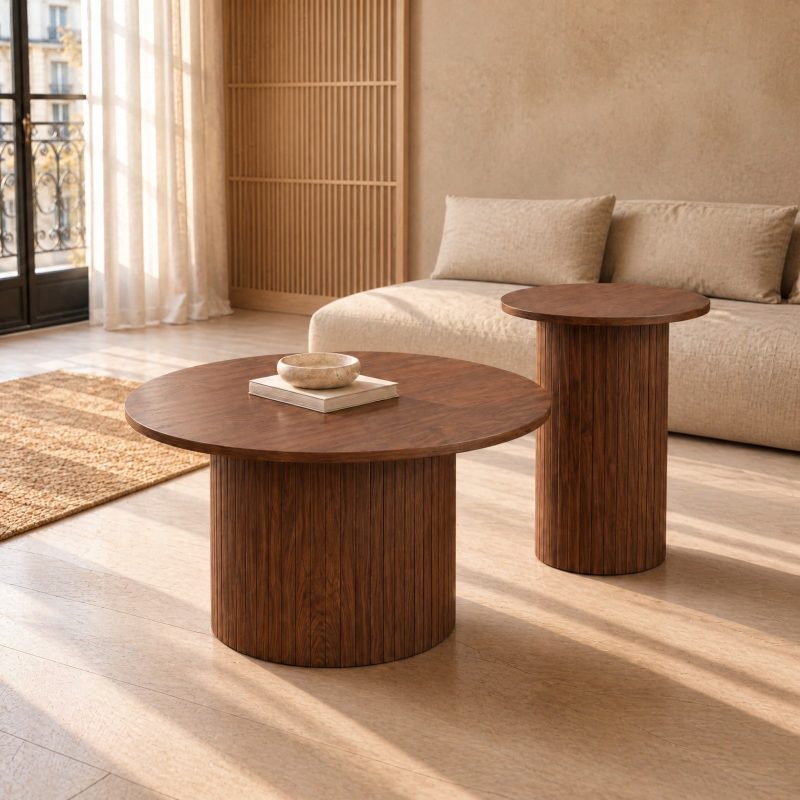 Table basse gigogne ronde Mistral